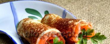 How to cook delicious pancakes with red fish