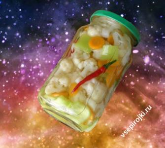 Pickled cauliflower for the winter