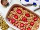 Baked oatmeal with apple and cinnamon Oatmeal with honey in the oven recipe