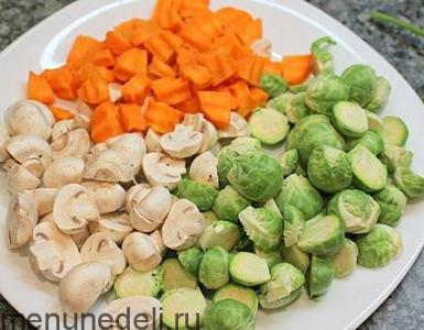 Brussels sprouts stewed with mushrooms Brussels sprouts with mushrooms in the oven recipe