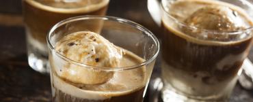 What is the name of coffee with ice cream?