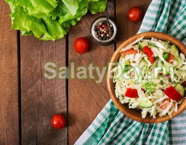 Салат овочевий з пекінською капустою: рецепти Салат з пекінської капусти з куркою