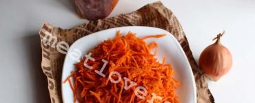 Салат ветчиной и корейской морковью