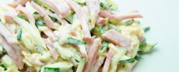 The best selection of recipes for making Tenderness salad with ham